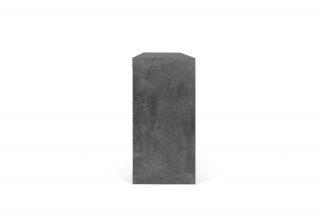 Buffet design DETROIT bois mélaminé Béton/Noir mat
